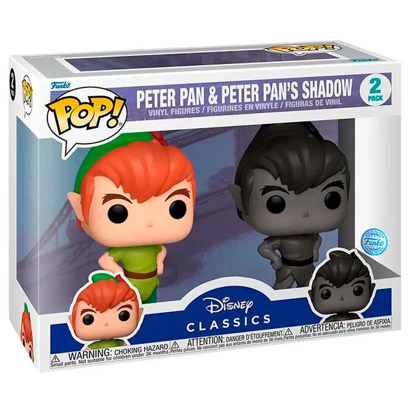 Disney Peter Pan POP! Figurki winylowe 2-Pack Piotruś Pan z Cieniem 9 cm zdjęcie produktu