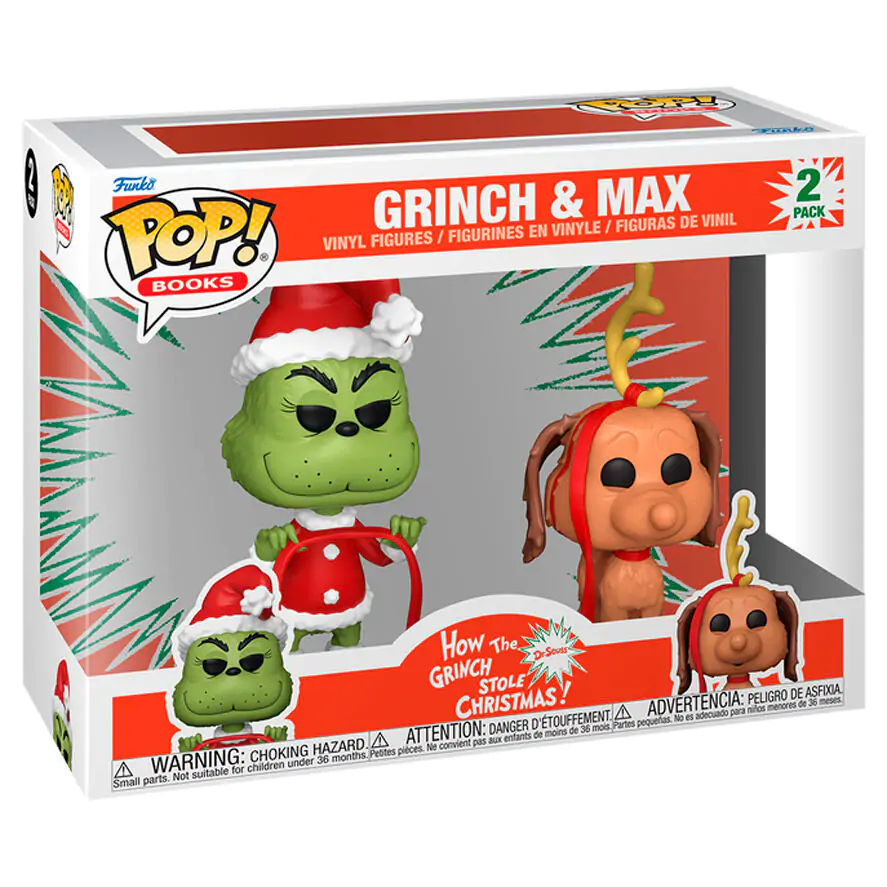 Grinch (Rocznica) Funko POP! Books Figurki Vinyl 2-Pack Grinch z Max 9 cm zdjęcie produktu