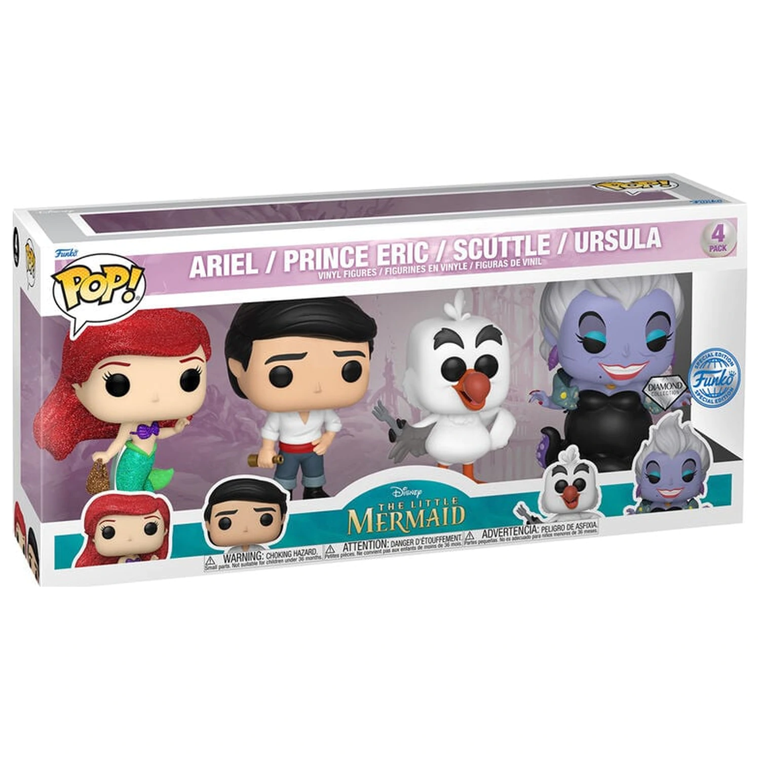 Zestaw 4 figurek Funko POP Disney Little Mermaid Exclusive zdjęcie produktu