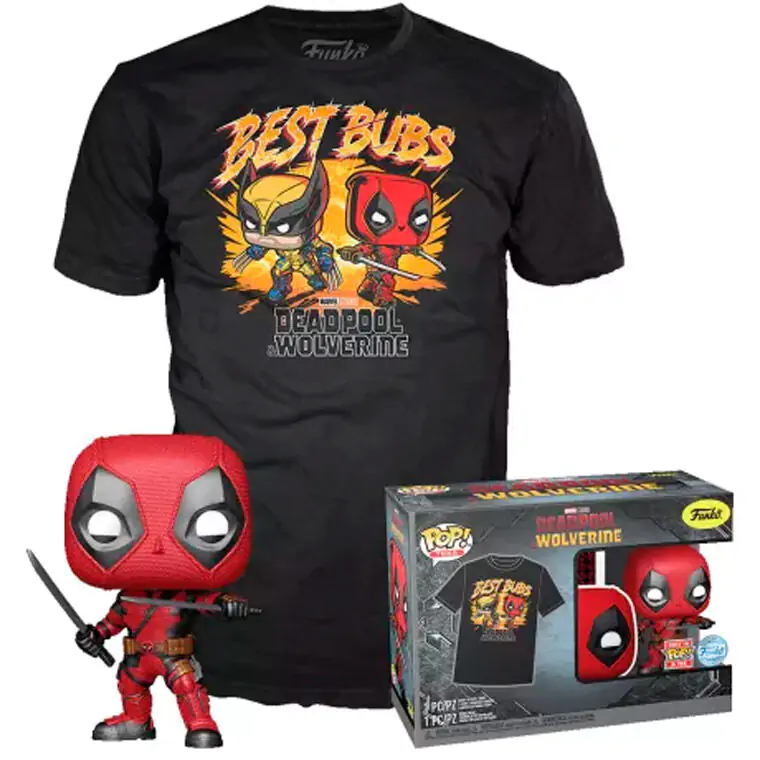 Zestaw figurek Funko POP & Koszulka Marvel Deadpool & Wolverine zdjęcie produktu