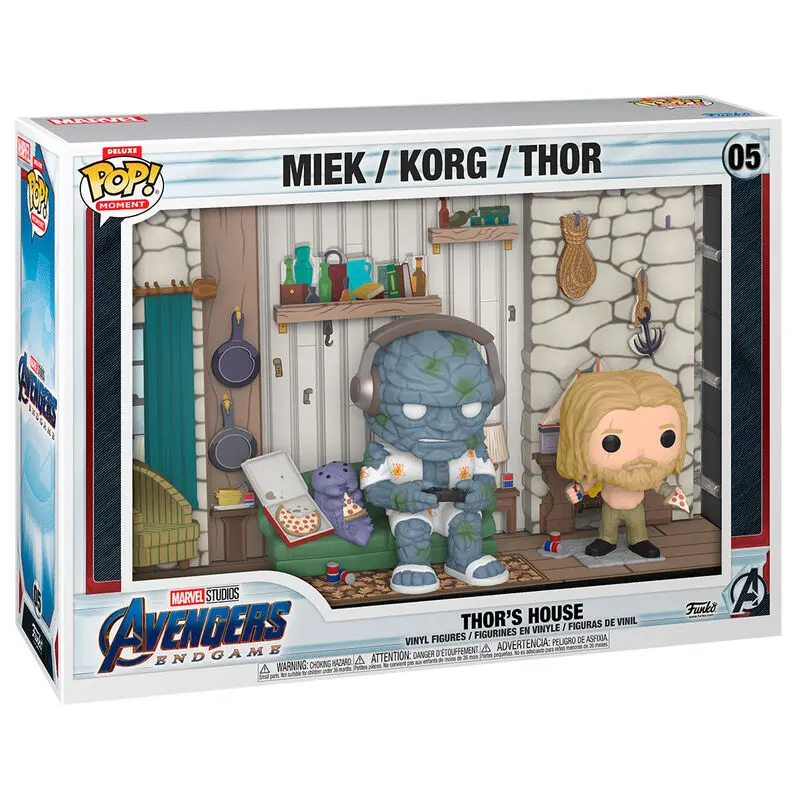 Zestaw 2 figurek winylowych Avengers Endgame POP Moments Deluxe Thor's House 9 cm zdjęcie produktu