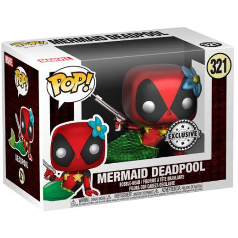 Funko POP! figurka & koszulka w pudełku Marvel Deadpool Mermaid Exkluzív zdjęcie produktu