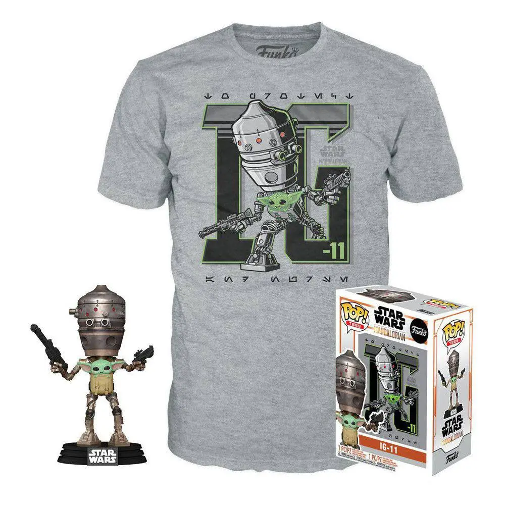 Funko POP! figurka i koszulka w pudełku Star Wars The Mandalorian IG-11 z Dzieckiem zdjęcie produktu