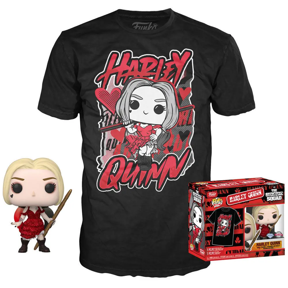 Funko POP! figurka & koszulka w pudełku Suicide Squad 2 Harley Quinn zdjęcie produktu