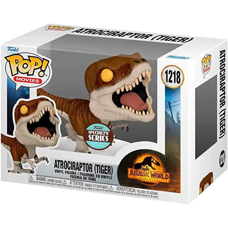 Figurka POP Jurassic World 3 Atrociraptor Tiger Exclusive zdjęcie produktu