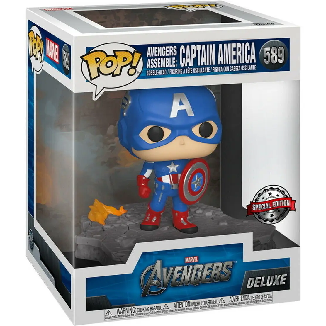 Avengers POP! Deluxe Figurka Vinyl Captain America (Assemble) 9 cm zdjęcie produktu