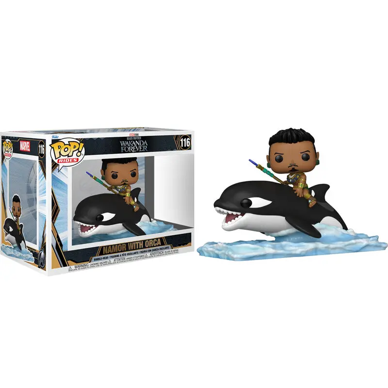 Black Panther: Wakanda Forever POP! Rides Super Deluxe Figurka Winylowa Namor z Orką 15 cm zdjęcie produktu