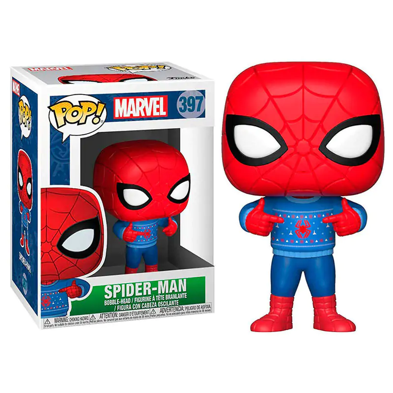 Figurka Funko POP Marvel Holiday Spider-Man w brzydkim swetrze zdjęcie produktu