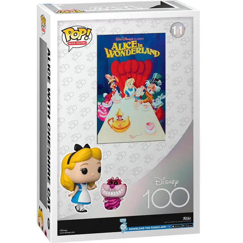 Disney - 100. Rocznica POP! Plakat Filmowy & Figurka Alicja w Krainie Czarów 9 cm zdjęcie produktu