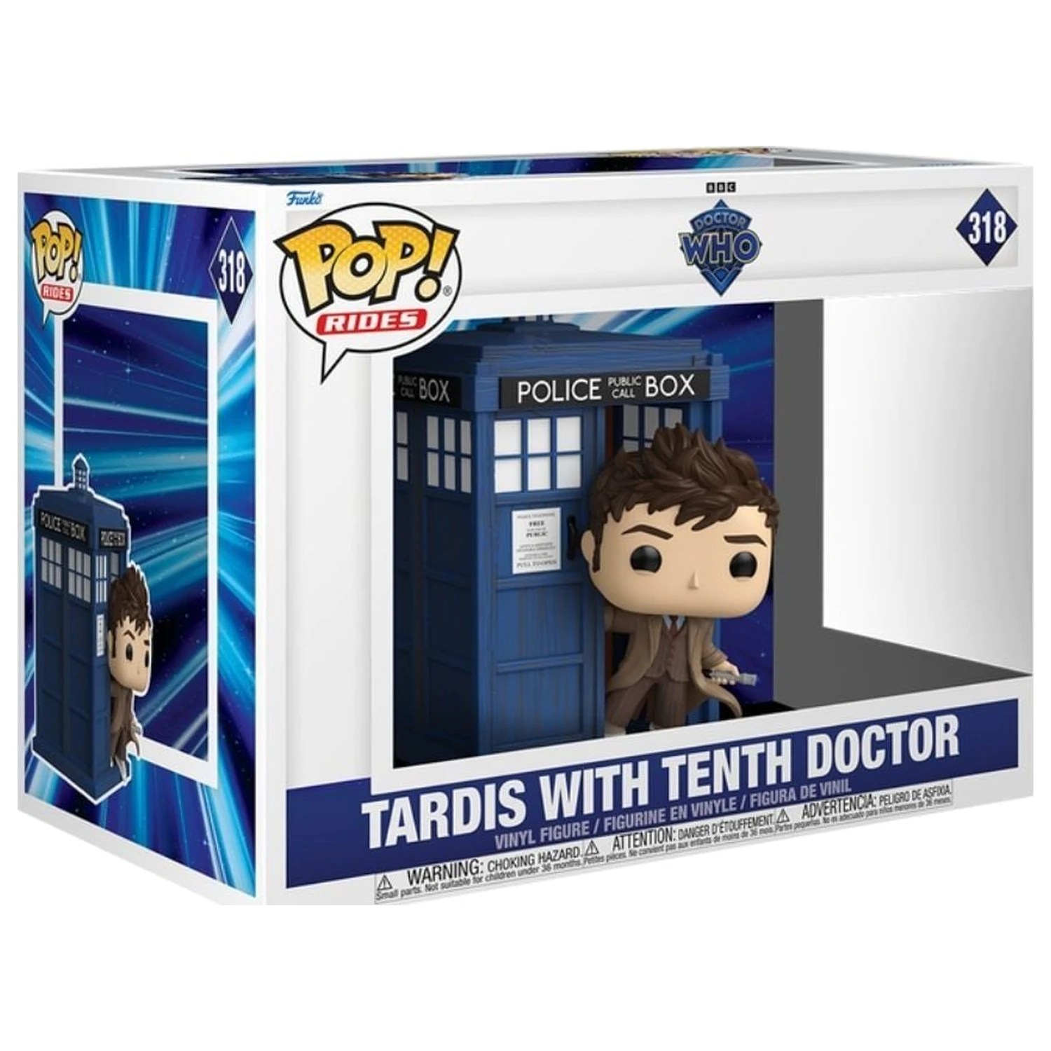Funko POP figurka Rides Deluxe Doctor Who Tardis z Tenth Doctor zdjęcie produktu