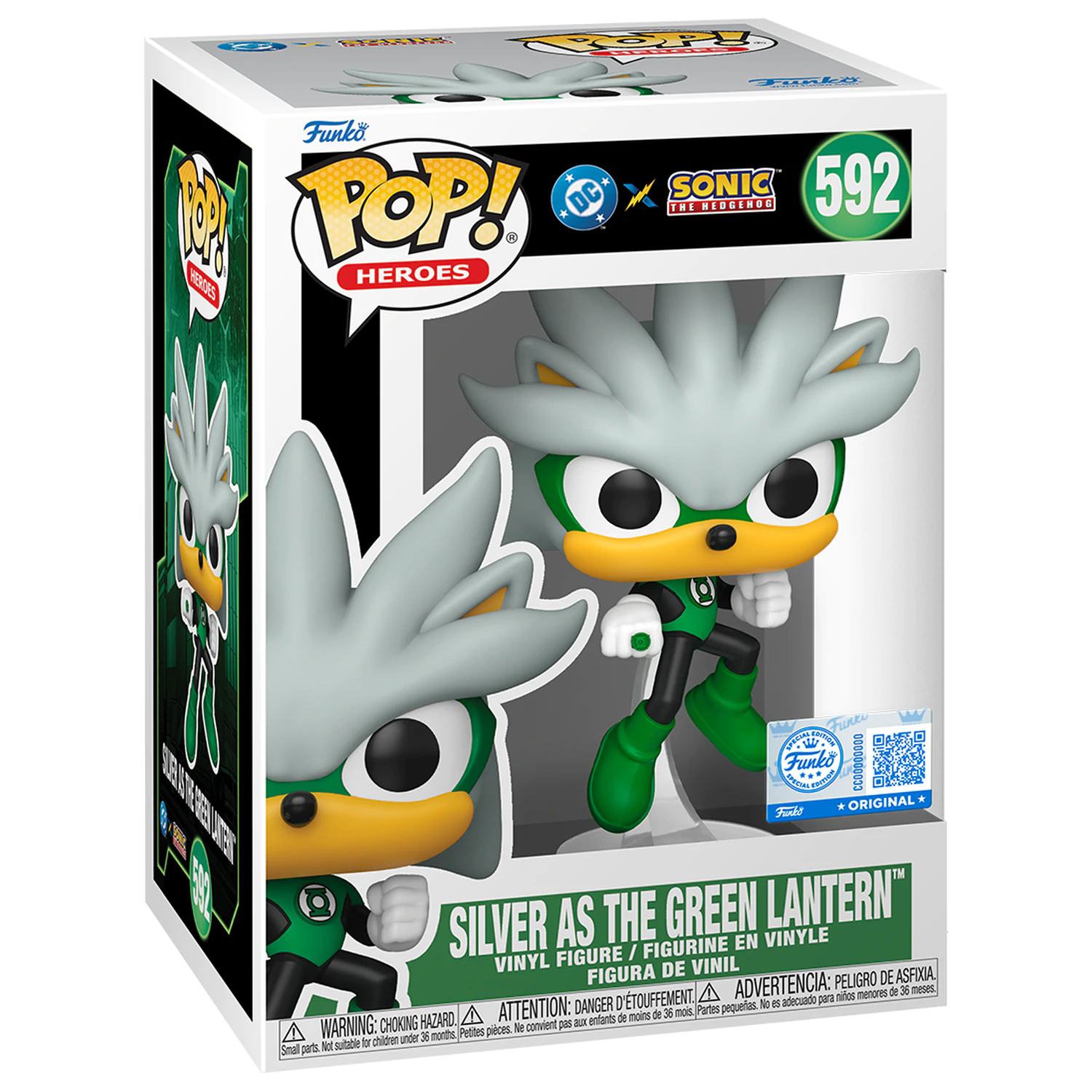 Figurka Funko POP! Sonic The Hedgehog DC Comics Silver jako Green Lantern Exclusive zdjęcie produktu