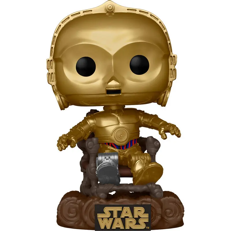 Star Wars: Powrót Jedi 40. Rocznica POP! Figurka Vinyl C3P0 in chair 9 cm zdjęcie produktu