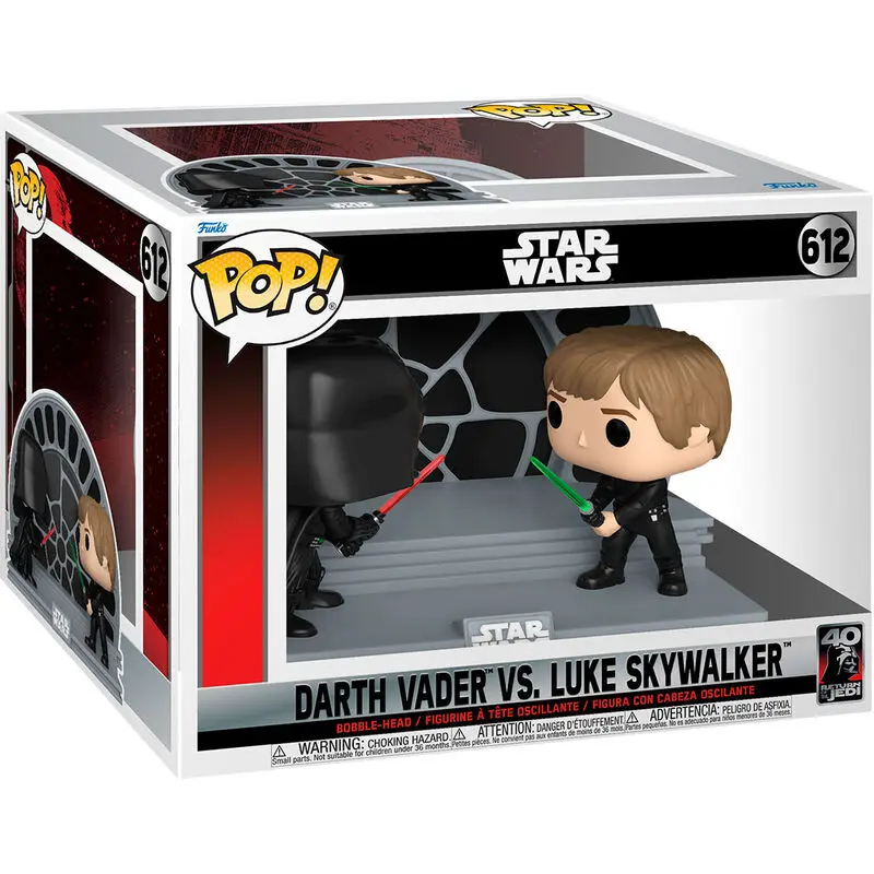 Star Wars: Powrót Jedi 40th Anniversary POP Moment! Figurki winylowe 2-Pack Luke vs Vader 9 cm zdjęcie produktu