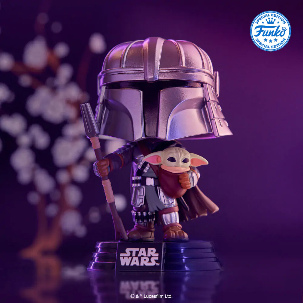 Figurka Funko POP Star Wars Impressions Mandalorian with Grogu Exclusive zdjęcie produktu