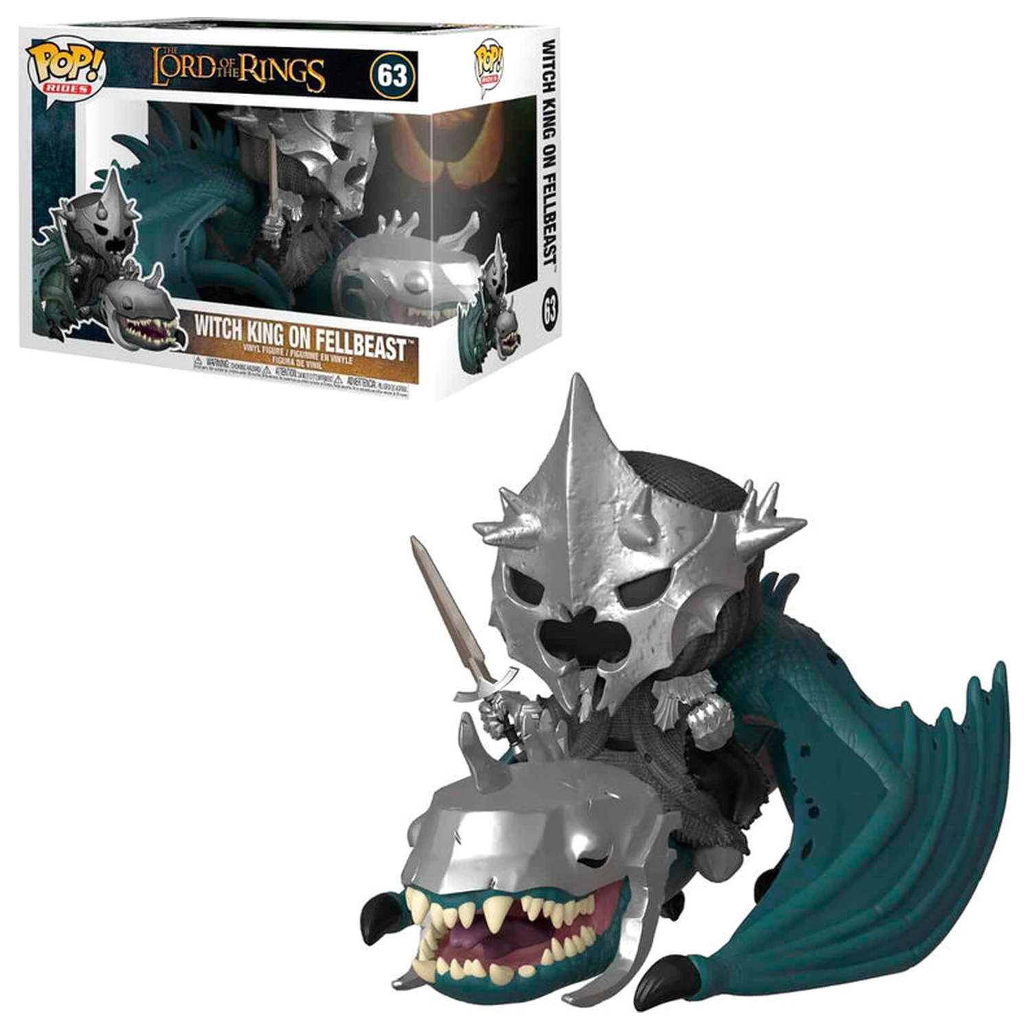 Lord of the Rings POP! Rides Figurka Vinyl Król Nazgûli & Fellbeast 15 cm zdjęcie produktu