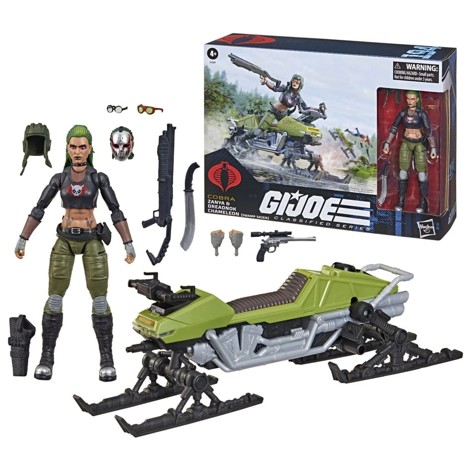 G.I. Joe Classified Series figurka akcji i zestaw pojazdu #194 Zanya i Dreadnok Chameleon (Swamp Skier) 15 cm zdjęcie produktu