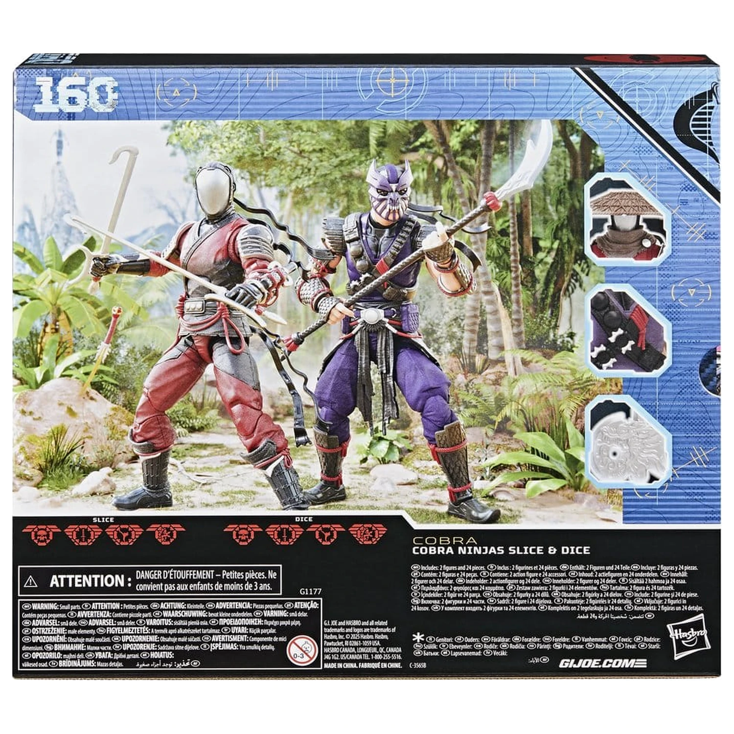 G.I. Joe Classified Series Zestaw 2 Figurek Akcji #160 Cobra Ninjas Slice & Dice 15 cm zdjęcie produktu