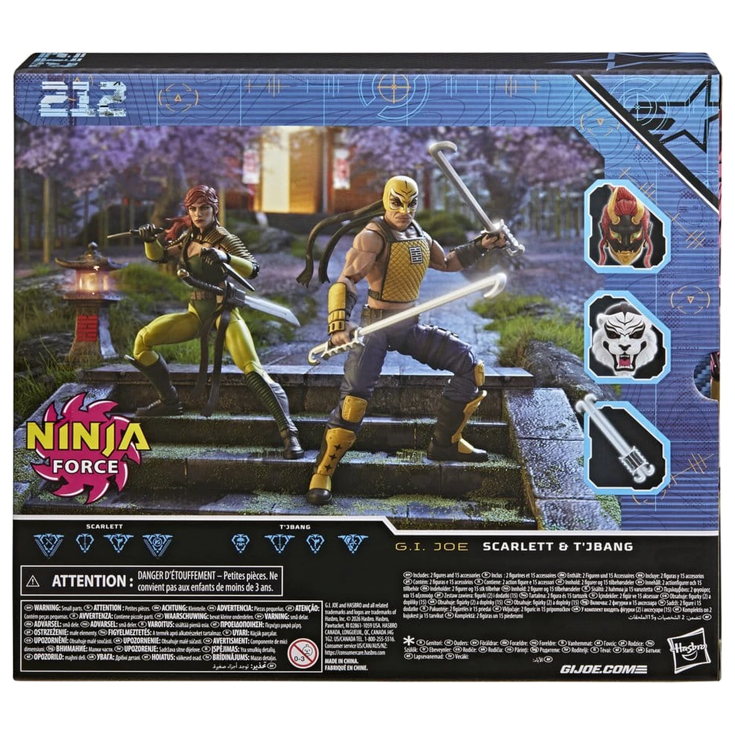 G.I. Joe Classified Series figurka akcji, zestaw 2 sztuk #212 Ninja Force Scarlett i T'Jbang 15 cm zdjęcie produktu