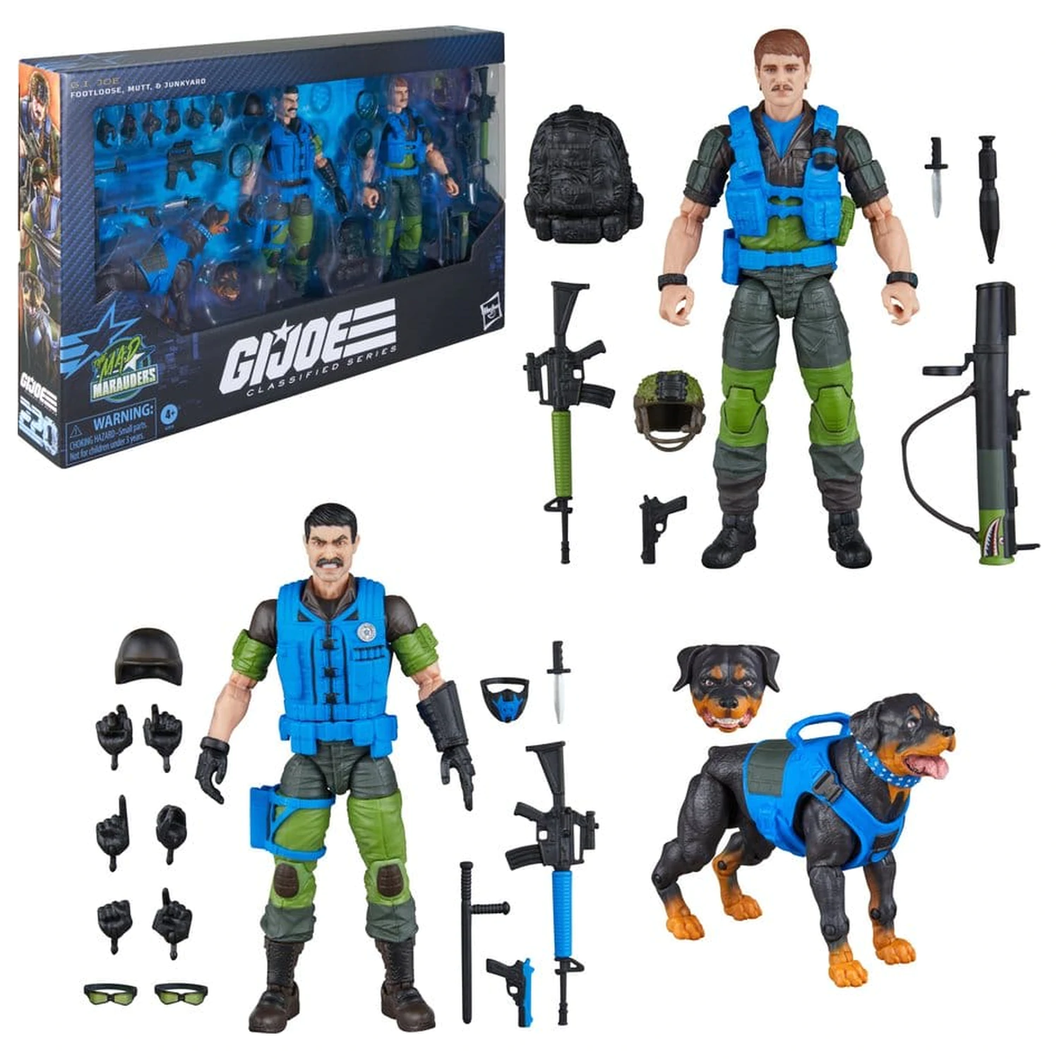G.I. Joe Classified Series figurka akcji 3-pak #220 Mad Marauders: Footloose & Mutt & Junkyard 15 cm zdjęcie produktu
