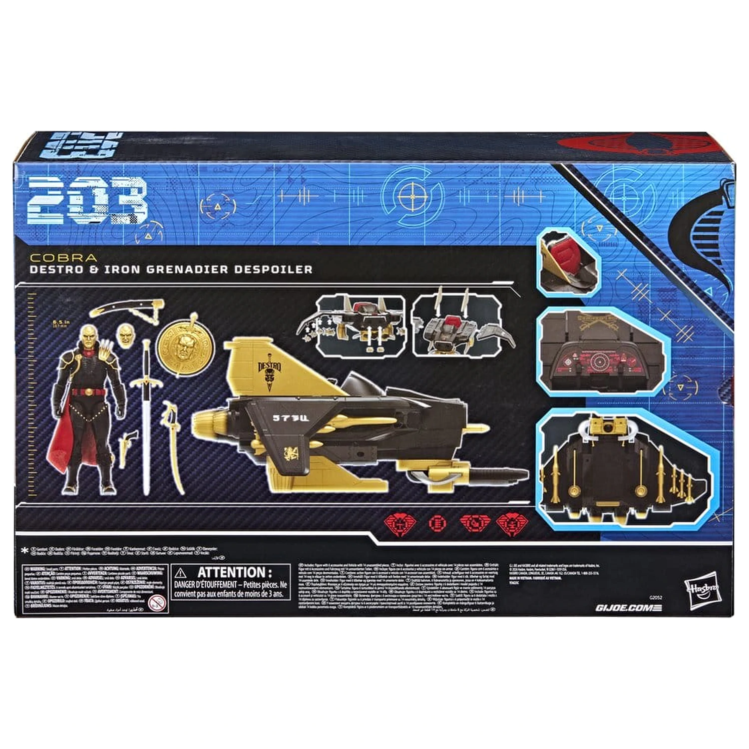 G.I. Joe Classified Series figurka akcji i zestaw pojazdów #203 Destro & Iron Grenadier Despoiler 15 cm zdjęcie produktu