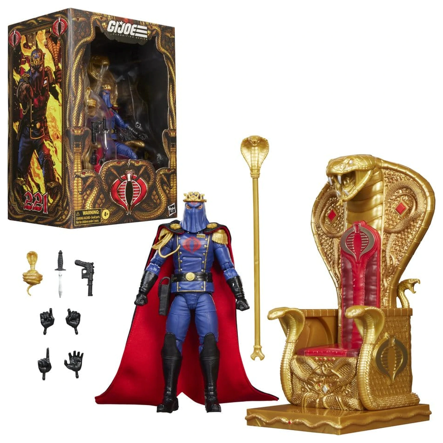 G.I. Joe Classified Series figurka akcji Cobra Commander w galowym mundurze i z tronem 15 cm zdjęcie produktu