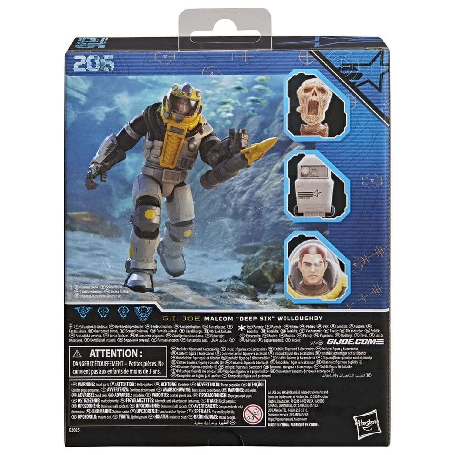 G.I. Joe Classified Series Deluxe figurka akcji #206 Malcom "Deep Six" Willoughby 15 cm zdjęcie produktu