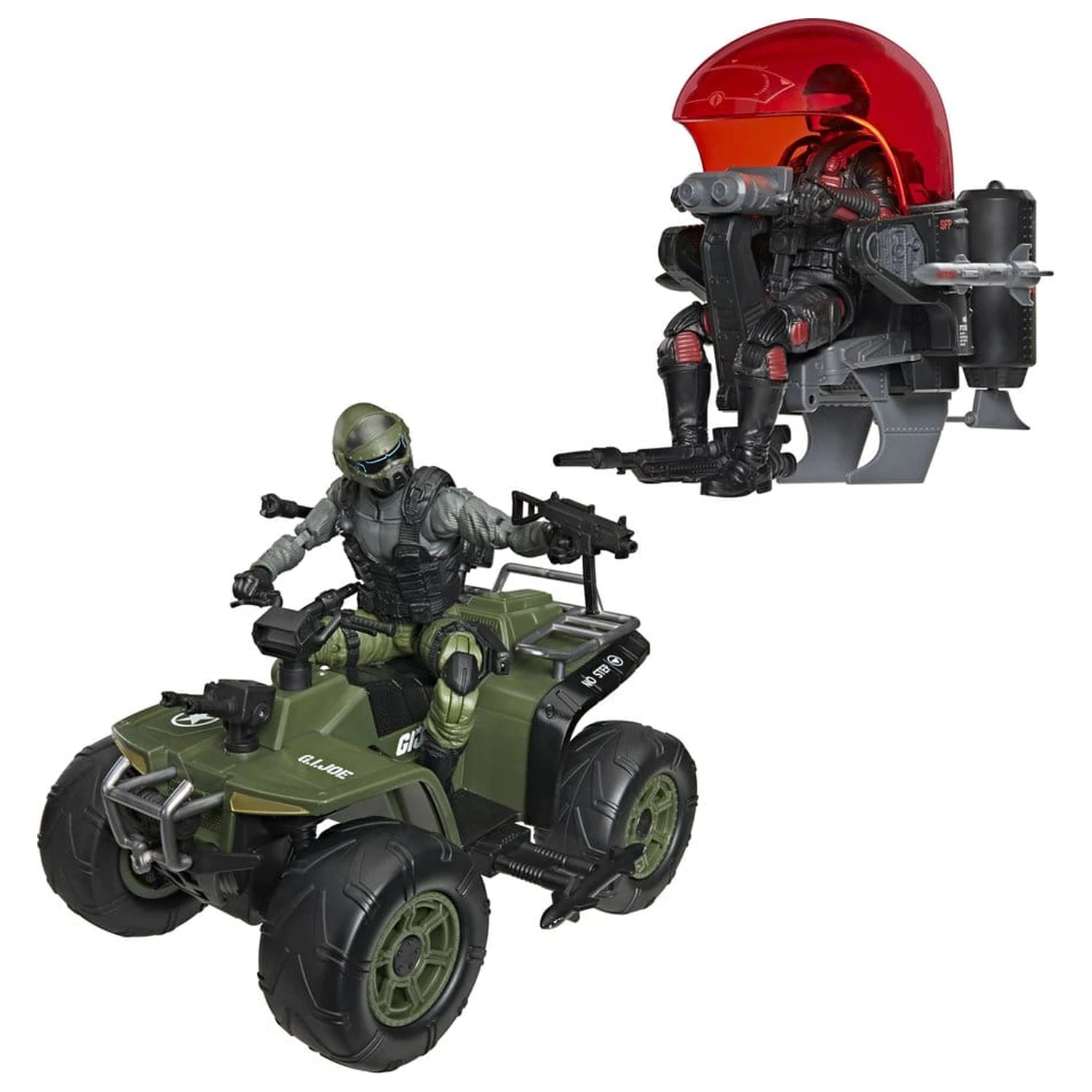G.I. Joe Classified Series figurka akcji i zestaw pojazdów Snake Eyes & Varmint ATV vs. Stealth Viper & Cobra Stealth Flight Pod (Trubble Bubble) 15 cm zdjęcie produktu