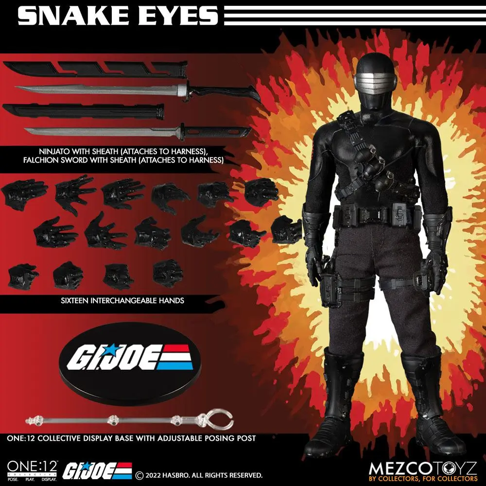G.I. Joe Podświetlana Figurka Akcji 1/12 Snake Eyes Deluxe Edition 17 cm zdjęcie produktu