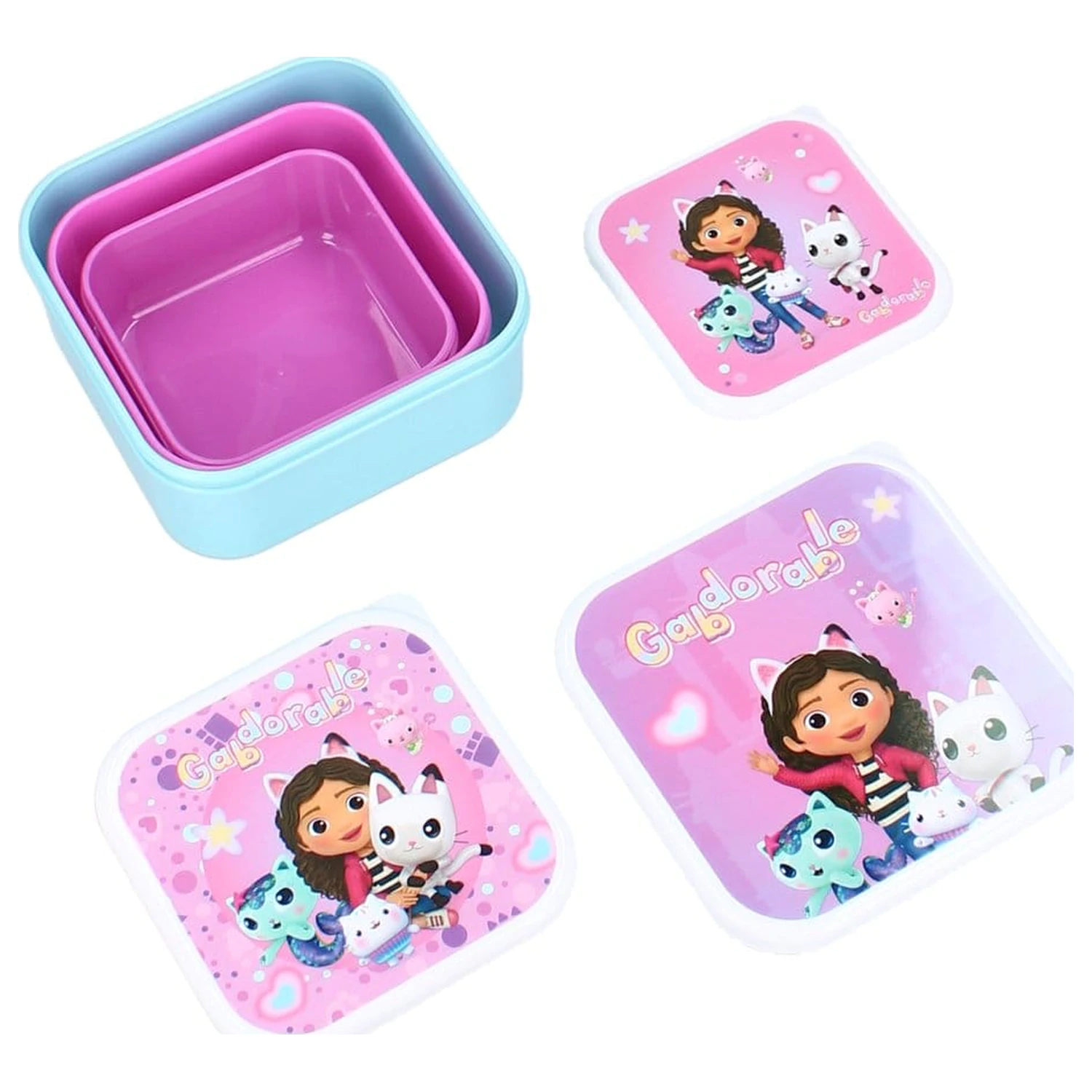 Gabby's Dollhouse Zestaw pojemników na przekąski Fresh Bites 12 cm zdjęcie produktu