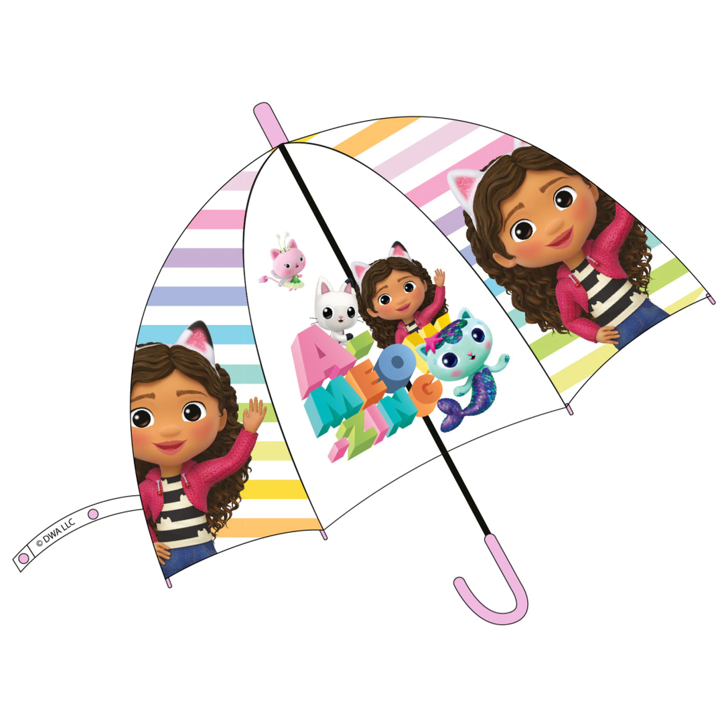 Gabi's Dollhouse A-meowzing Kids półautomatyczny przezroczysty parasol Ø74 cm zdjęcie produktu