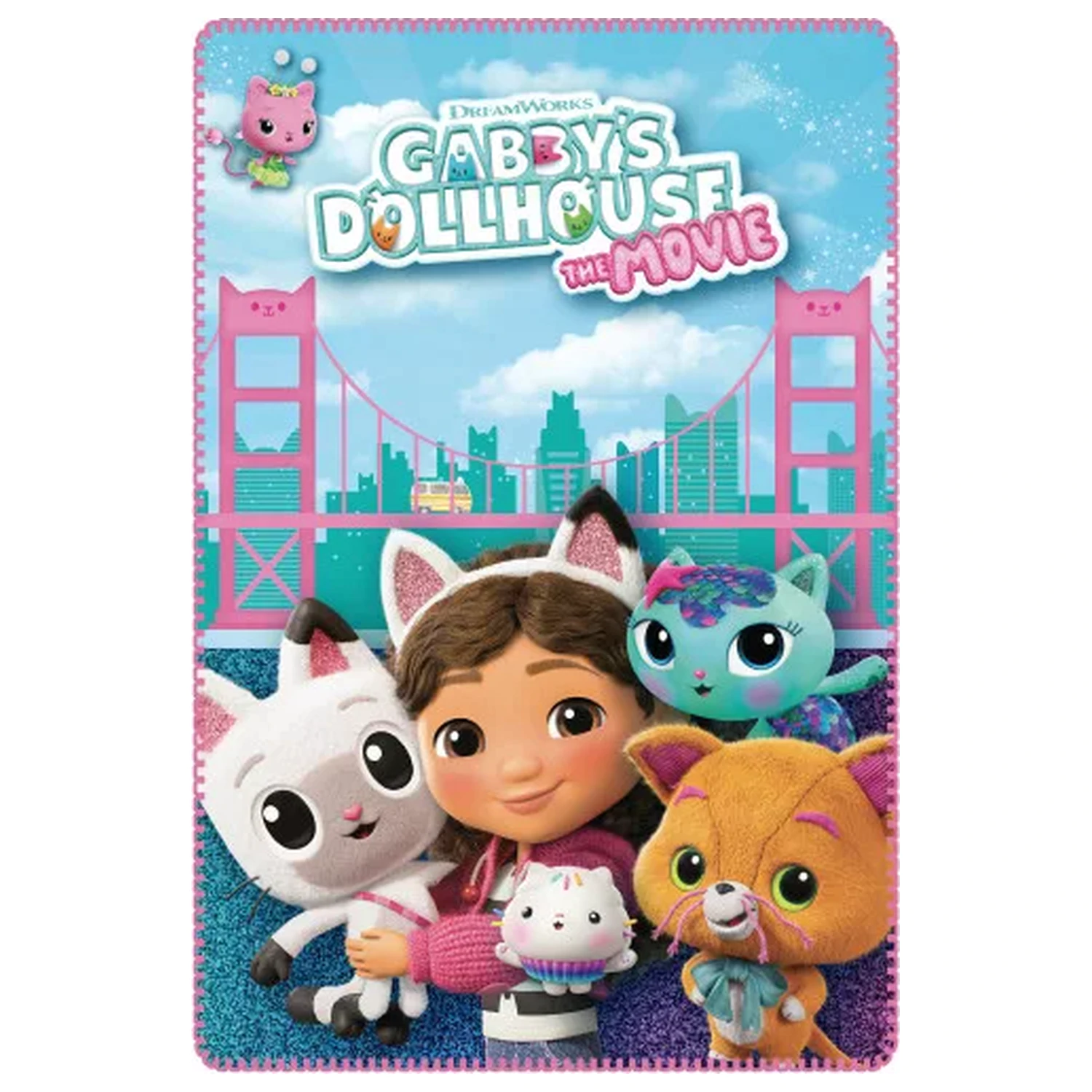 Koc polarowy Gabby's Dollhouse Adventure 100x150 cm zdjęcie produktu