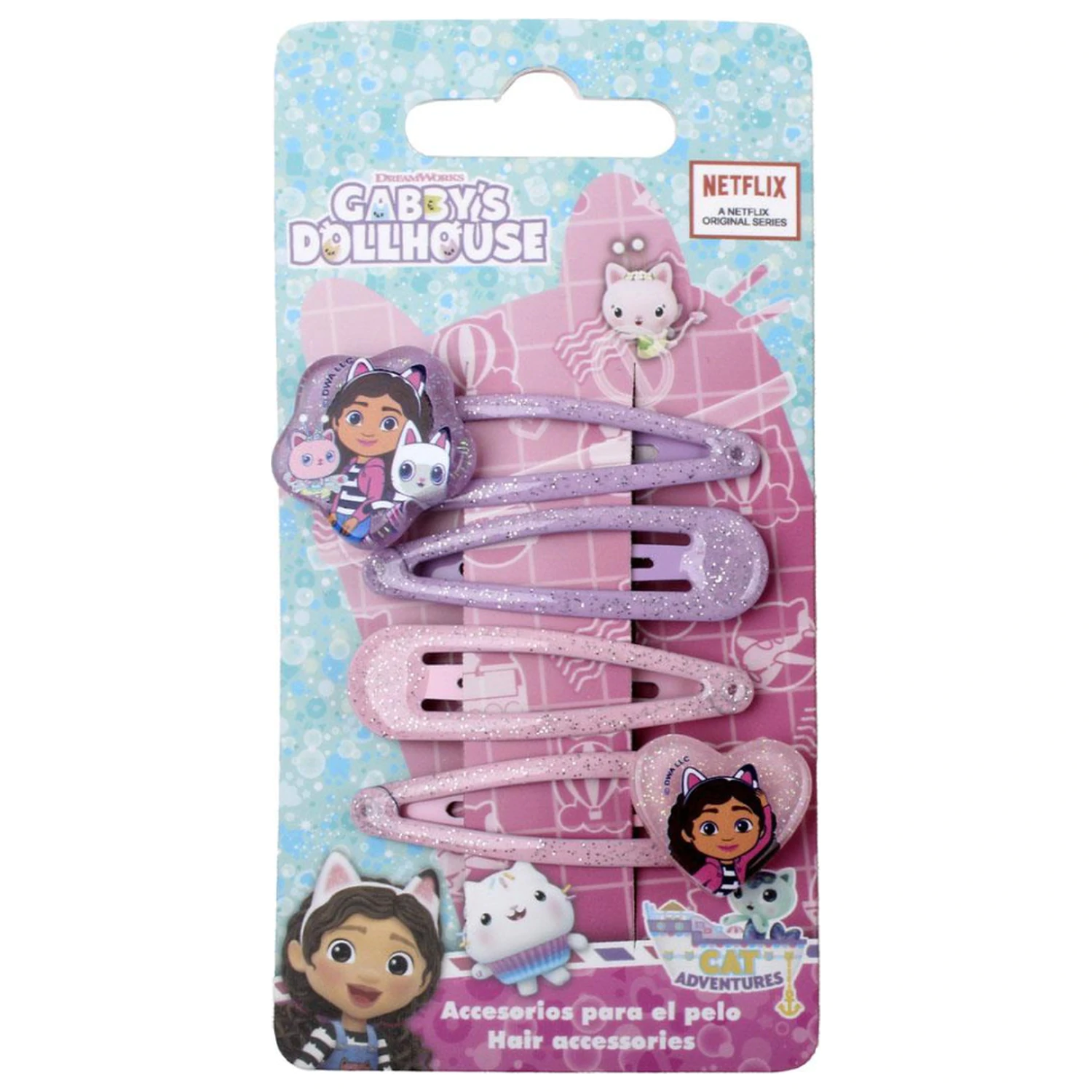 Gabi's Dollhouse Cat Adventures Zestaw spinek do włosów 4 szt. zdjęcie produktu