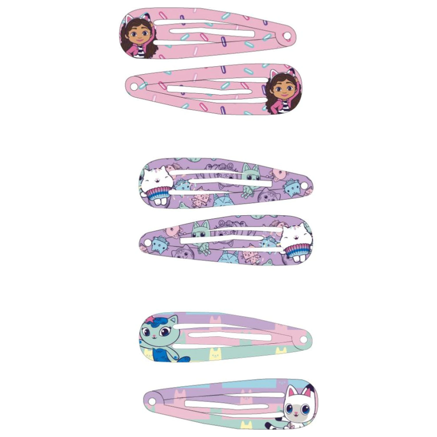 Gabi's Dollhouse Cat Adventures Zestaw spinek do włosów, 6 sztuk zdjęcie produktu