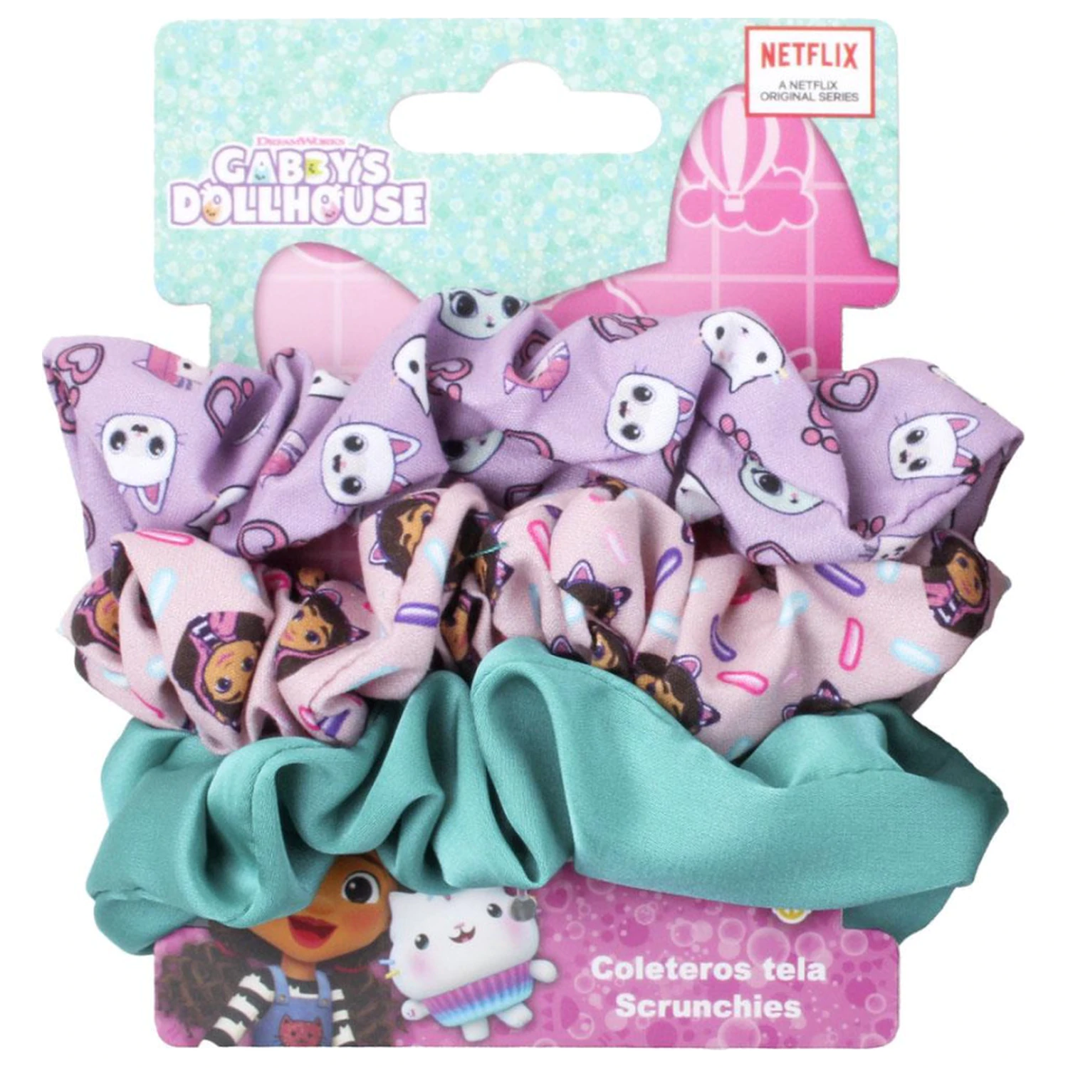 Gabby's Dollhouse Cat Adventures zestaw 3 gumek do włosów zdjęcie produktu
