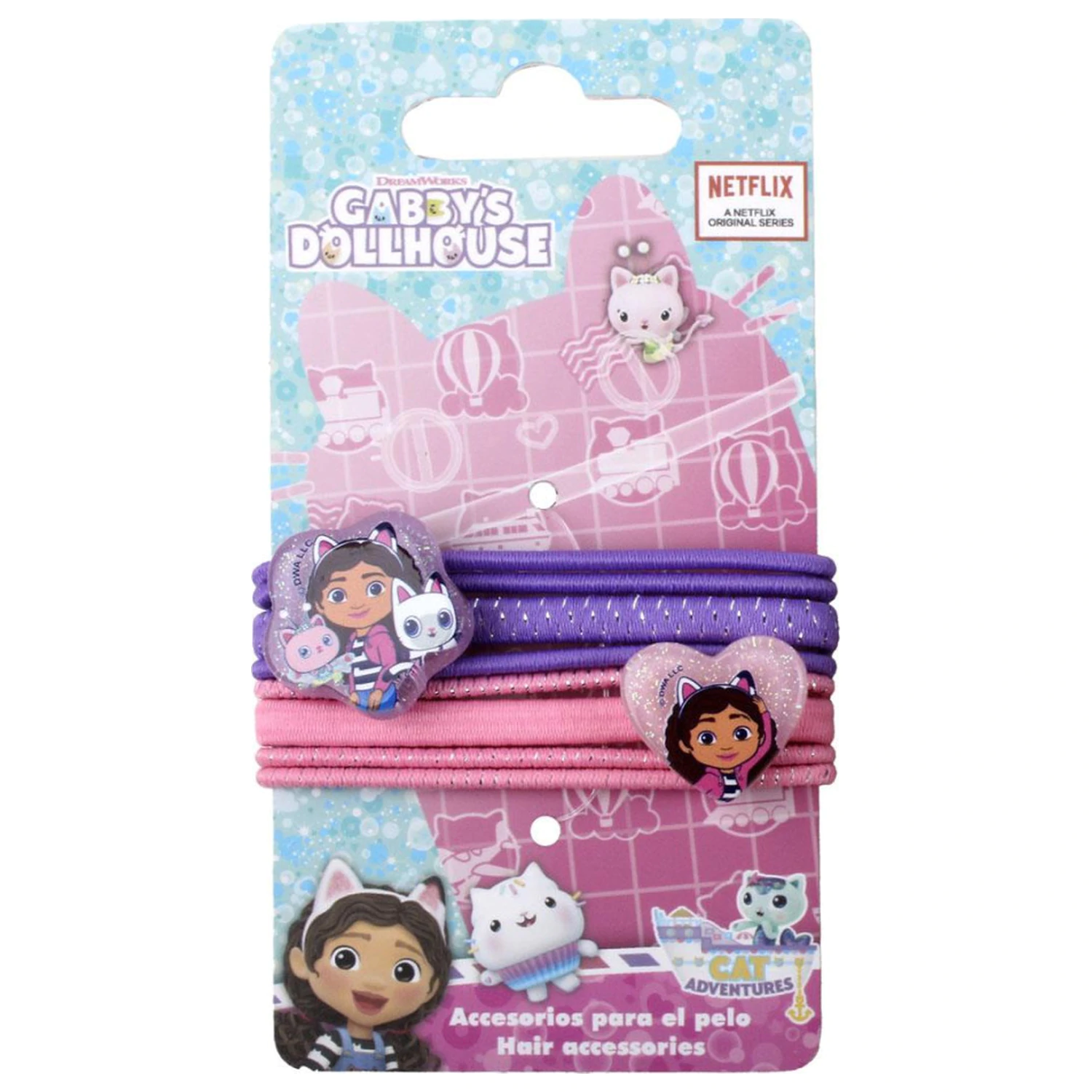 Gabi's Dollhouse Cat Adventures zestaw 8 gumek do włosów zdjęcie produktu