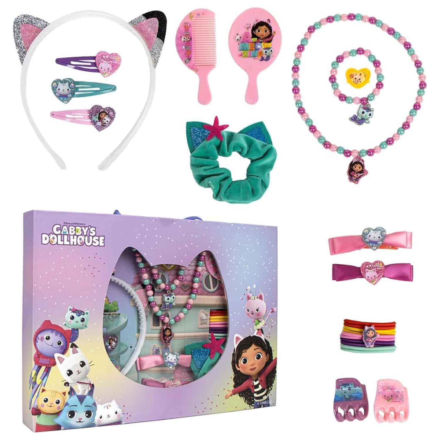 Gabby's Dollhouse Cat-tastic Zestaw Biżuterii i Akcesoriów do Włosów zdjęcie produktu