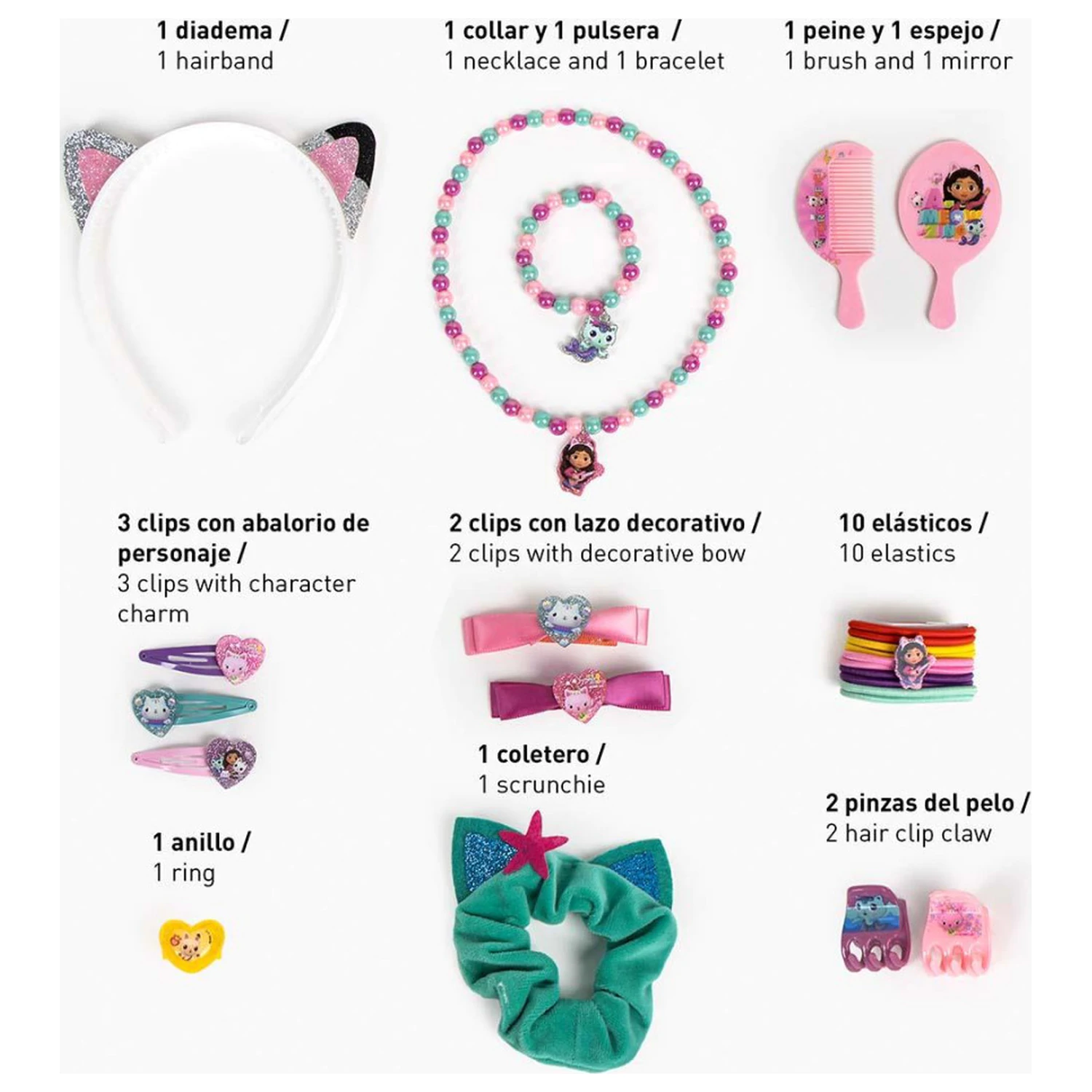 Gabby's Dollhouse Cat-tastic Zestaw Biżuterii i Akcesoriów do Włosów zdjęcie produktu