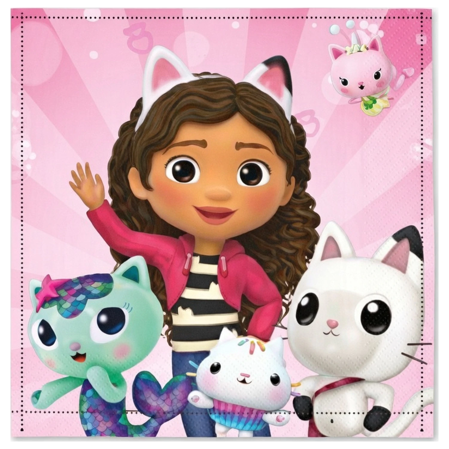 Ręcznik do rąk Gabi's Dollhouse Cat World, ręcznik do twarzy, ręcznik 30x30cm zdjęcie produktu