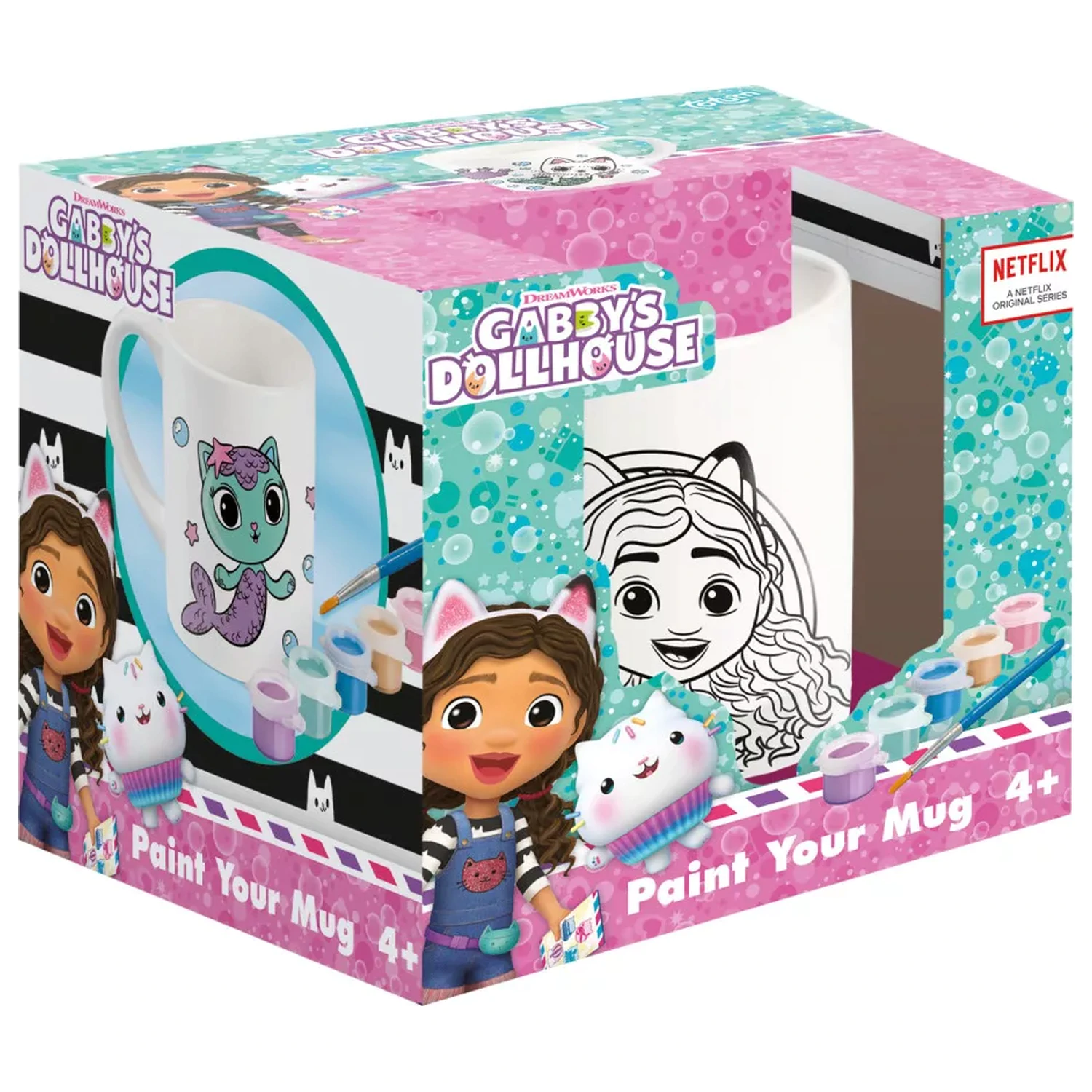 Gabi's Dollhouse Cats Kubek porcelanowy do malowania, 235 ml zdjęcie produktu