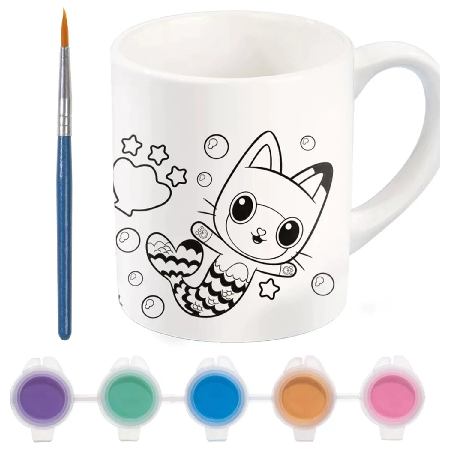 Gabi's Dollhouse Cats Kubek porcelanowy do malowania, 235 ml zdjęcie produktu