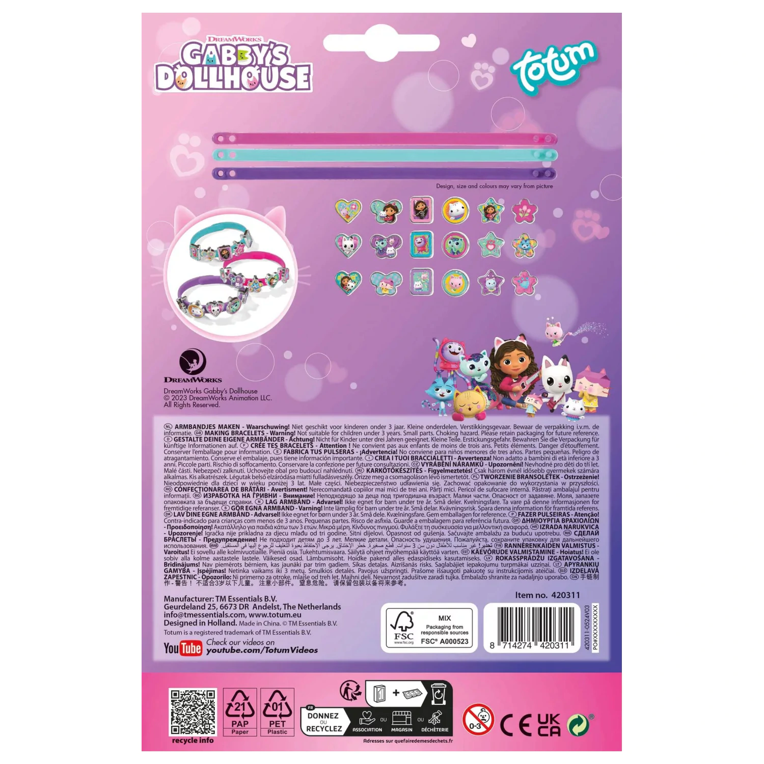 Gabi's Dollhouse Cats Zestaw do robienia bransoletek zdjęcie produktu
