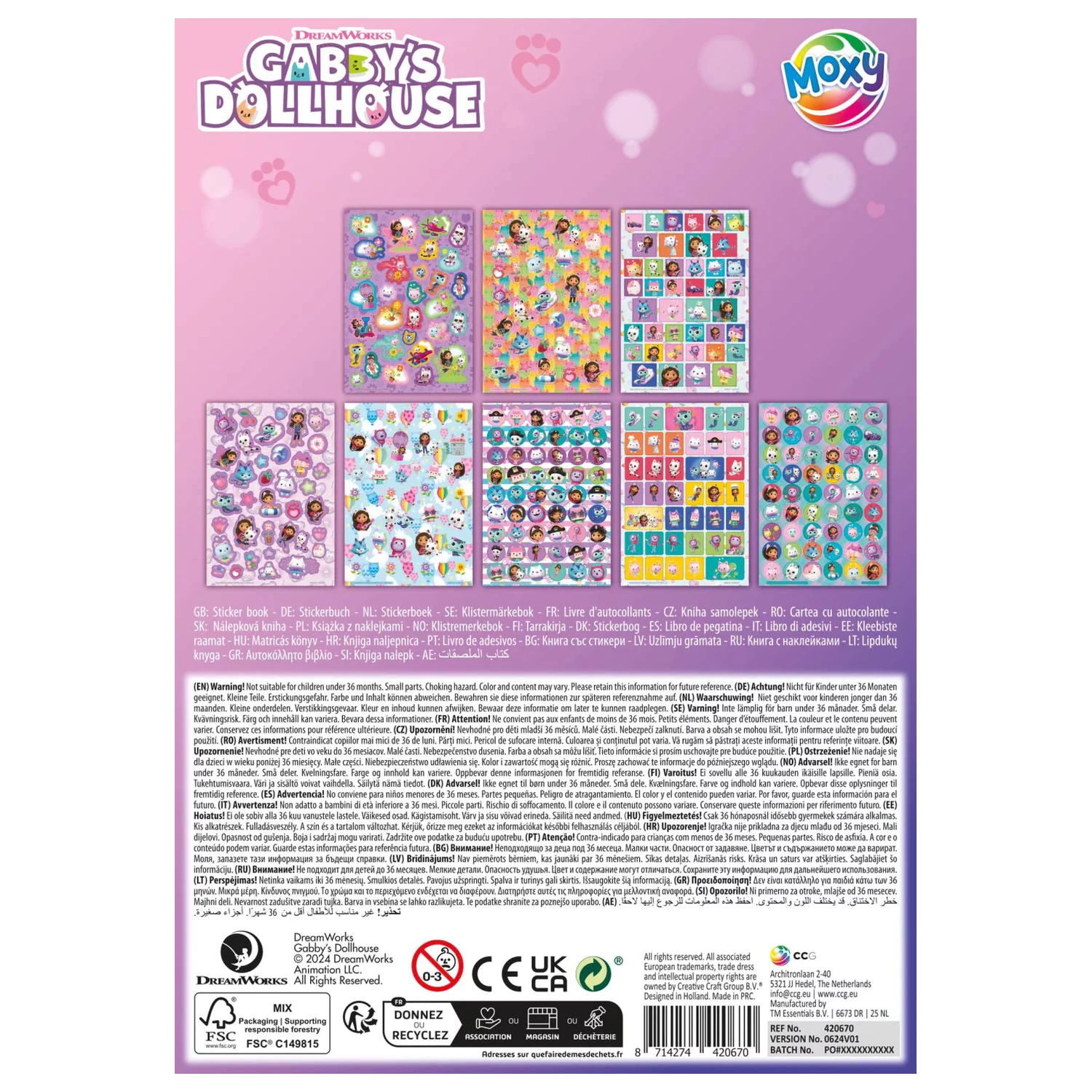 Gabi's Dollhouse Cats Zestaw naklejek 8 arkuszy zdjęcie produktu