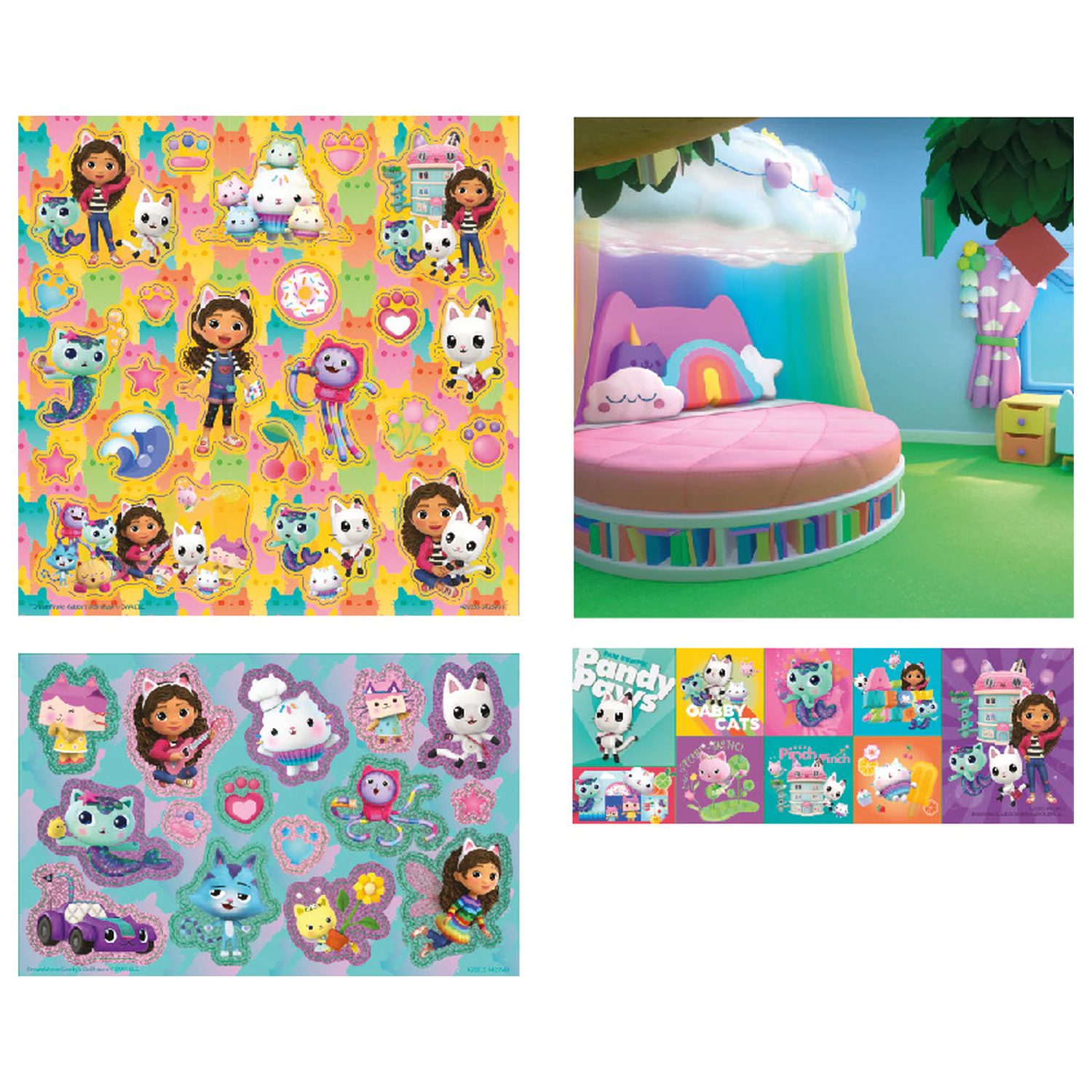 Gabi's Dollhouse Cats Zestaw Naklejek zdjęcie produktu