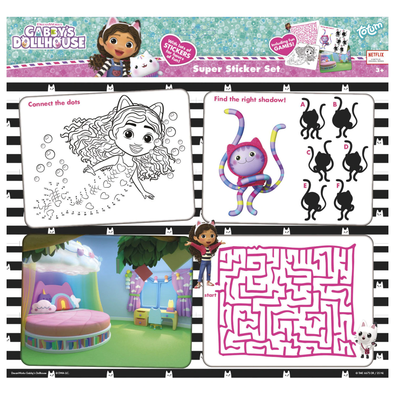 Gabby's Dollhouse Cats Super zestaw naklejek z zabawką zdjęcie produktu