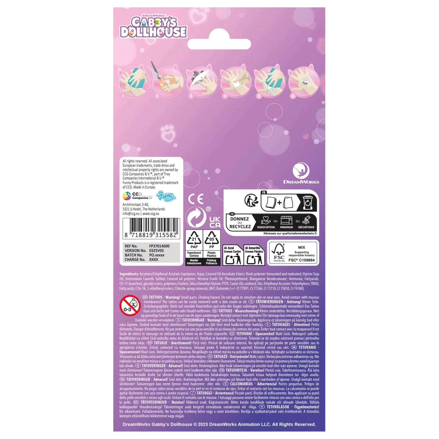 Gabi Dollhouse Cats Tattoo 12-częściowy zdjęcie produktu