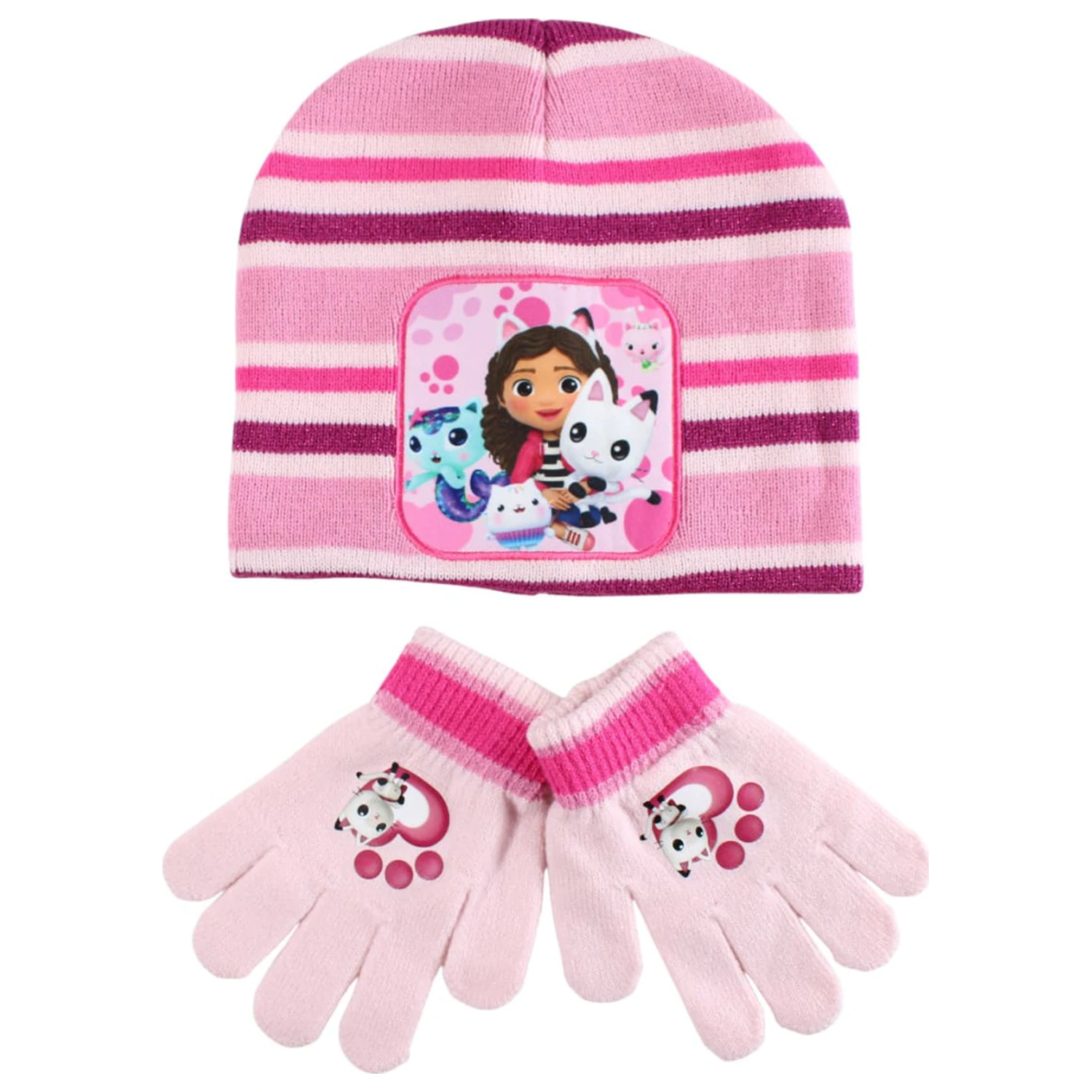 Gabby's Dollhouse Cuddle Paws zestaw czapka dla dzieci + rękawiczki zdjęcie produktu