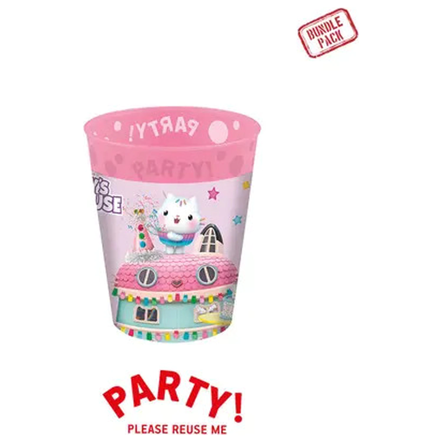 Gabby's Dollhouse Friends Micro Premium plastikowy zestaw kubków, 4 sztuki, 250 ml zdjęcie produktu