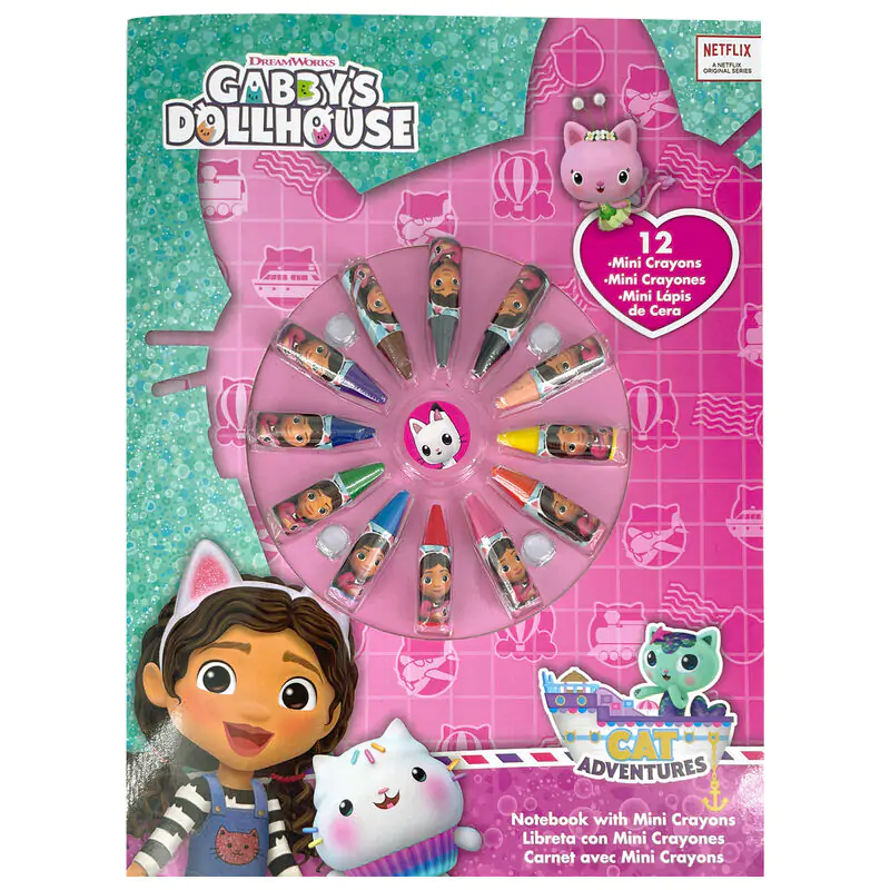 Gabbys Dollhouse notes + zestaw 12 mini kredek zdjęcie produktu