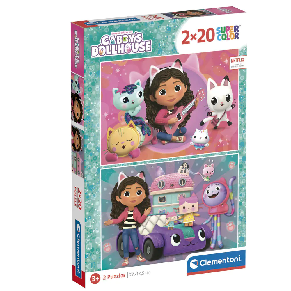 Gabbys Dollhouse puzzle 2x20 elementów zdjęcie produktu