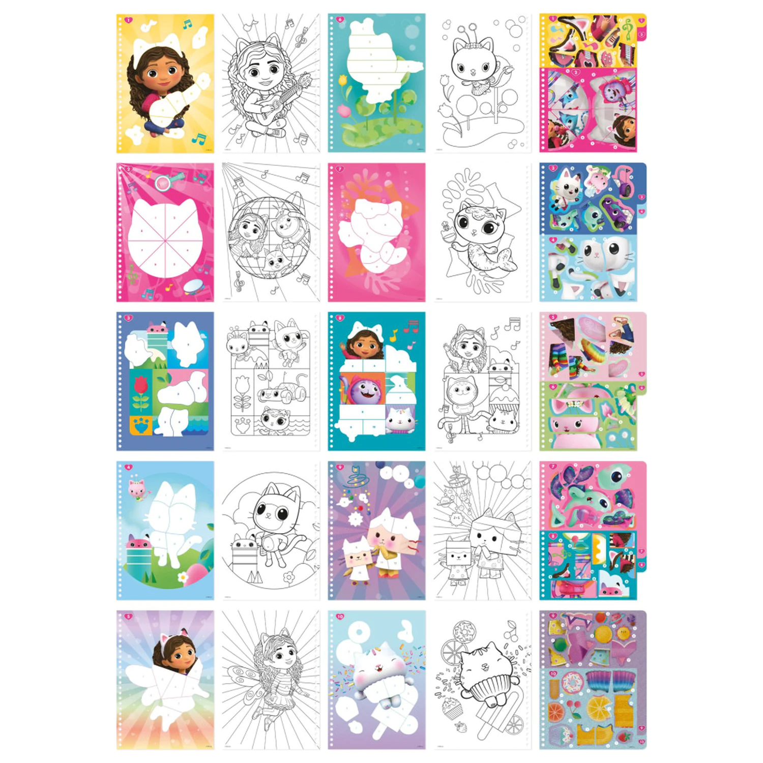 Gabi's Dollhouse Sprinkle Party Puzzle Sticker and Coloring Set zdjęcie produktu